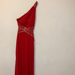 David bridal red dress